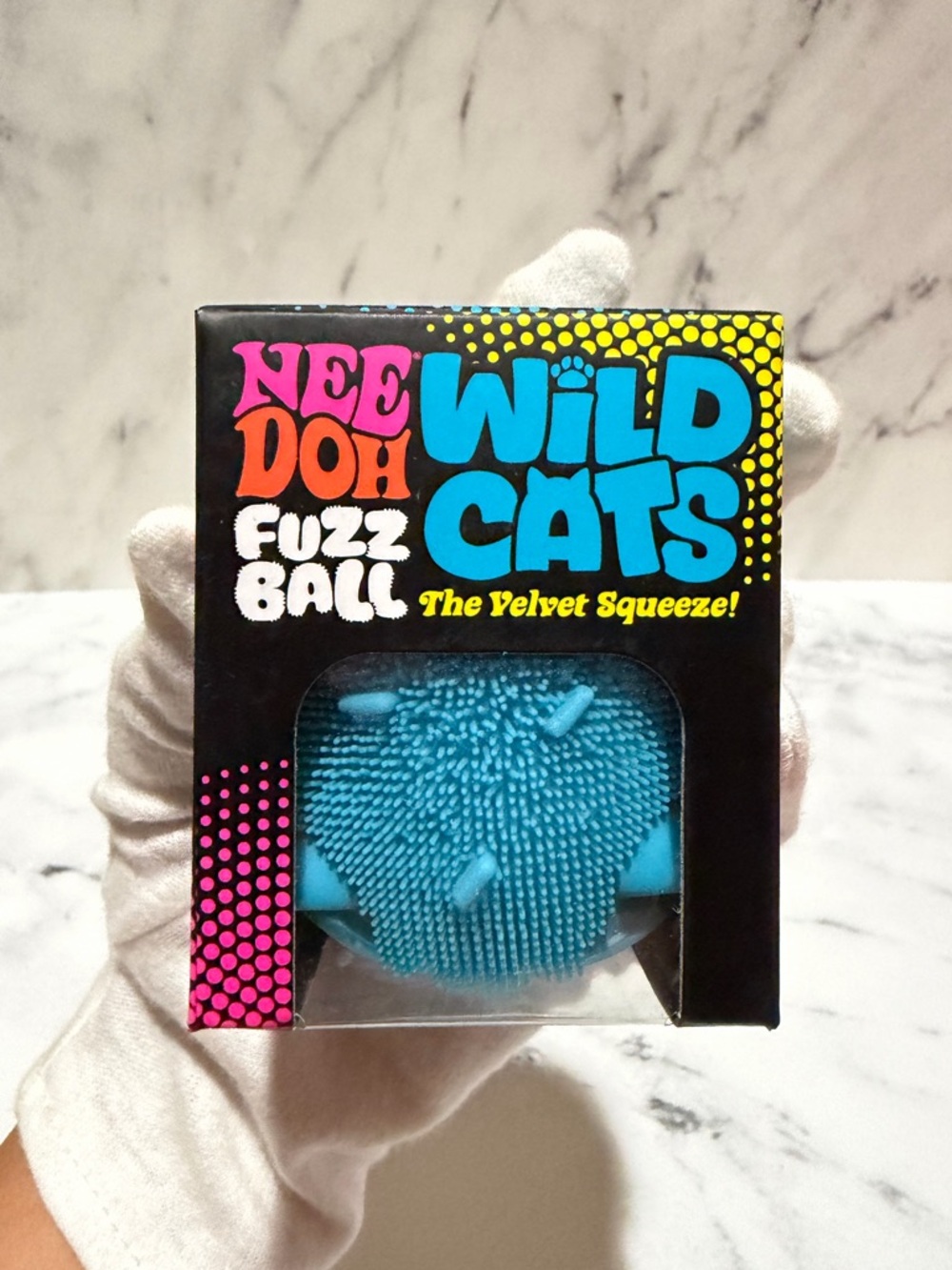 NeeDoh Fuzz Ball Wild Cats - BLUE - Picture 3 of 9